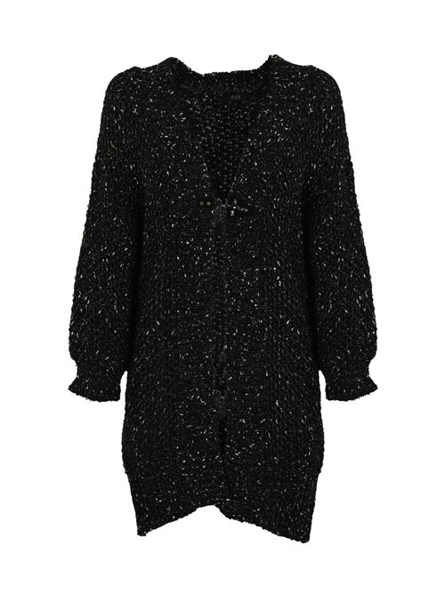 Cardigan in cotone Nero con paillettes FAY | NMWC1505950 XAYB999